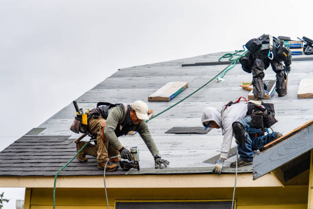 Professional Gutter Installation technician working in Minburn, IA